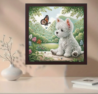 Preview: Diamond Painting Westie Welpe